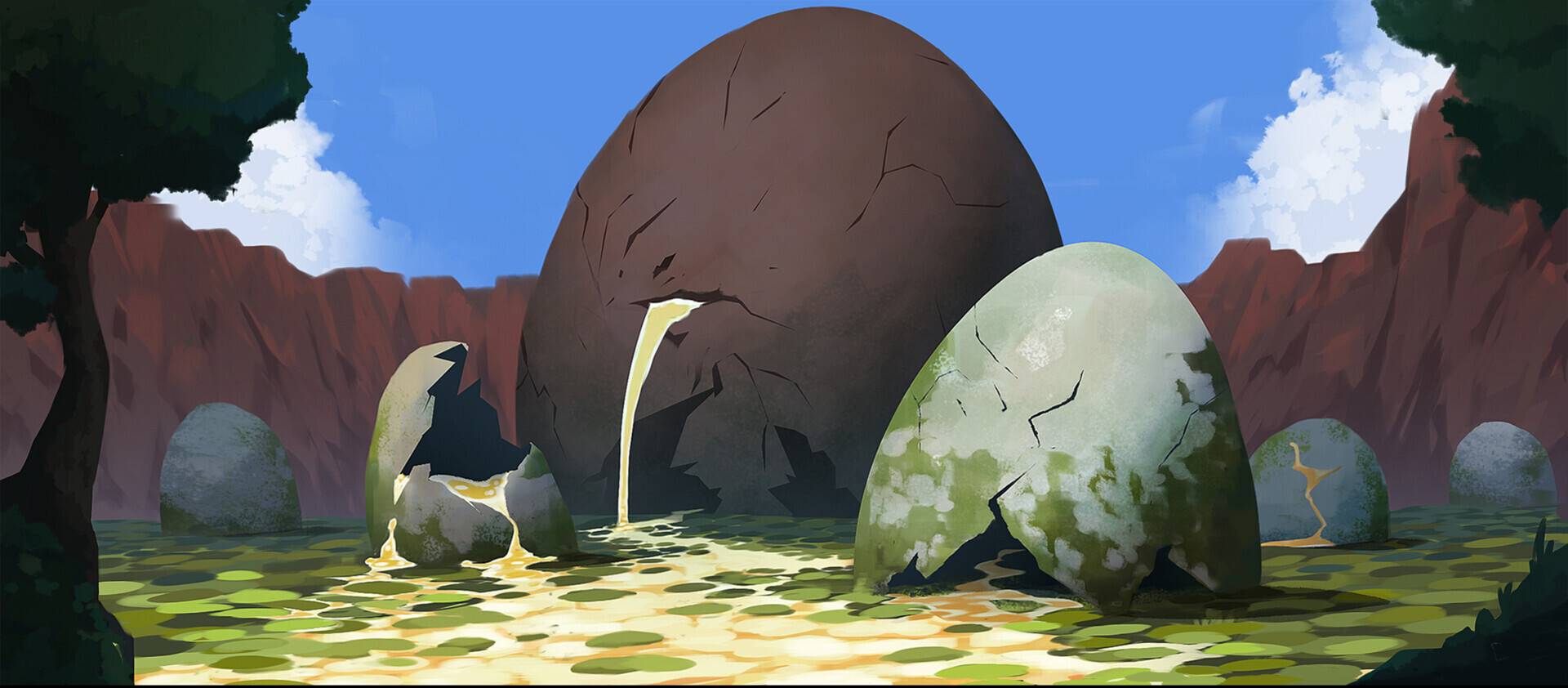 The hatching scene