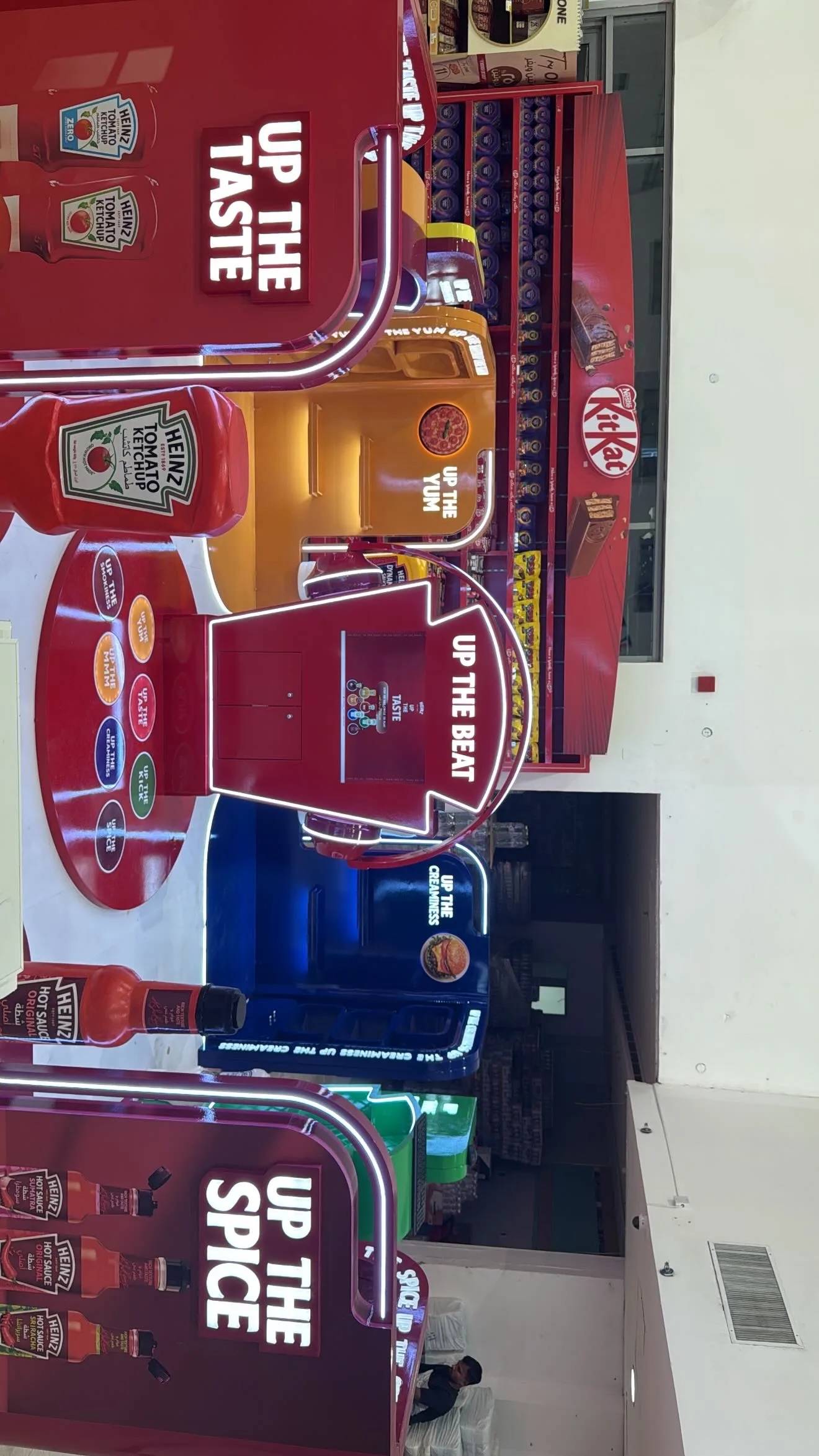 The stand in place, flavour units flanking the game